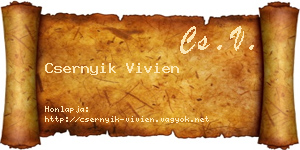 Csernyik Vivien névjegykártya